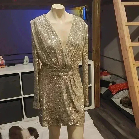 RAMY BROOK SEQUIN DRESS - Picture 3 of 6